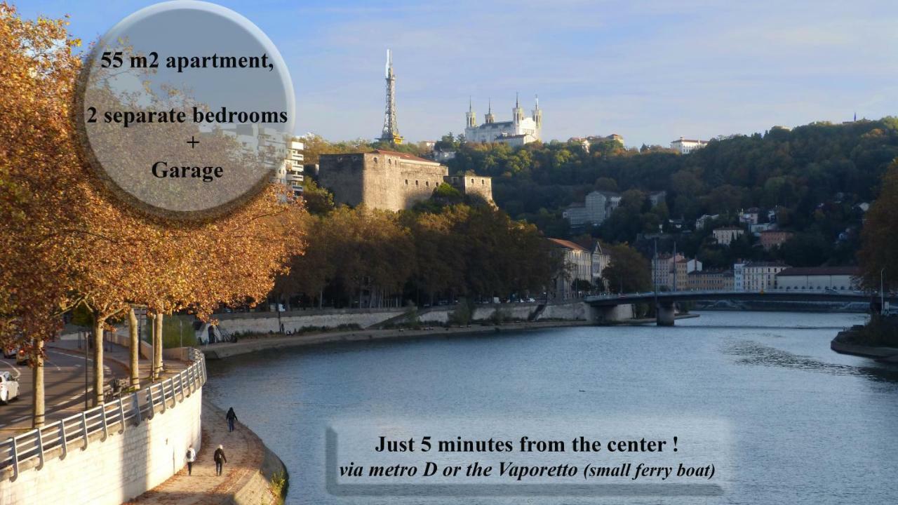 T3 55M2 & Garage, Proche Saone, Et 5 Min Vieux Lyon Via Metro D Apartment ภายนอก รูปภาพ
